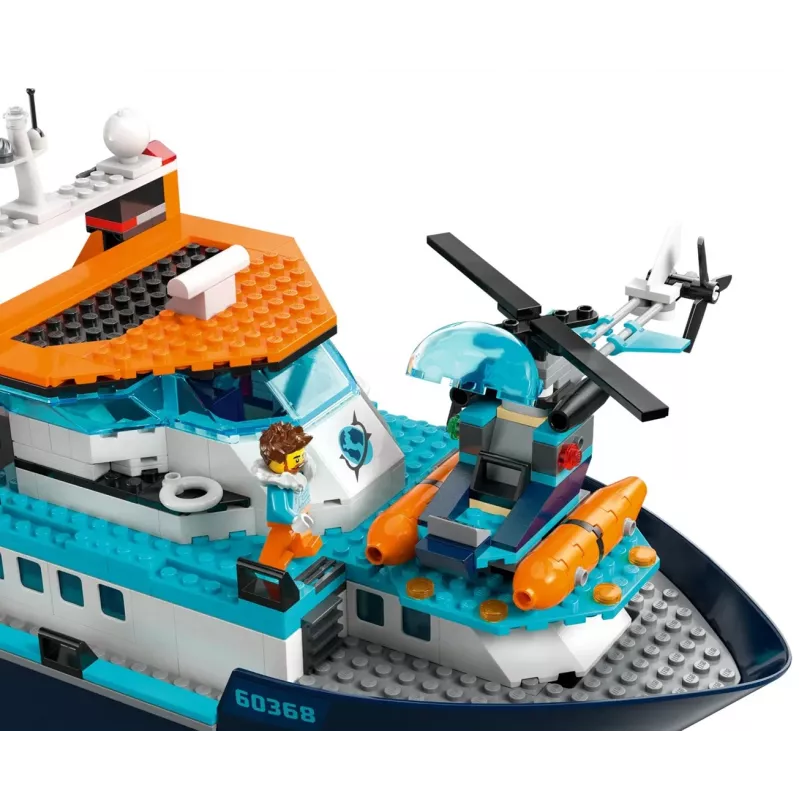 Ehituskomplekt LEGO City Arktika uurimislaev 60368 — 815 osa, 7+ aastat, 4 minifiguuri