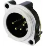 Neutrik NC4MBH - XLR - Must - Pronks - Messing - Metall - polüamiid - Teras - tsink - Messing - IP40 - 1,5 V (NC4MBH)
