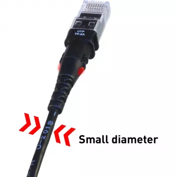 Networking kaabel PatchSee TP-6A-U/10 Must 3.1m Cat6a U/UTP