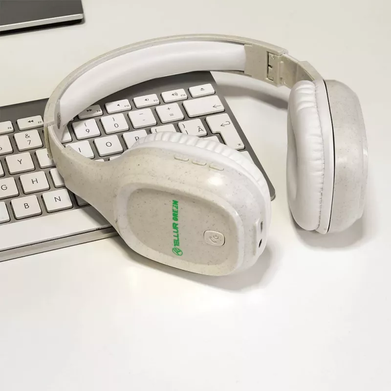 Kõrvaklapid Tellur roheline Bluetooth Over-Ear Headphones Pulse Foldable Cream TLL511441