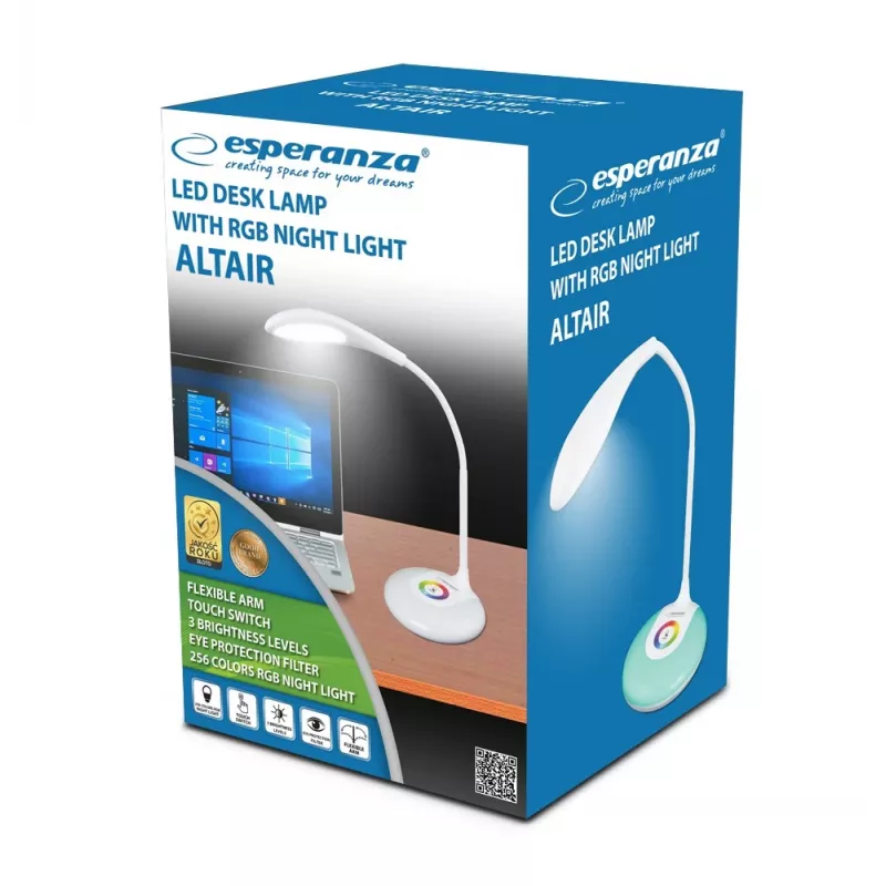 Esperanza ELD102 laualamp, mittevahetatav(ad) pirn(id), 3 W, LED, valge