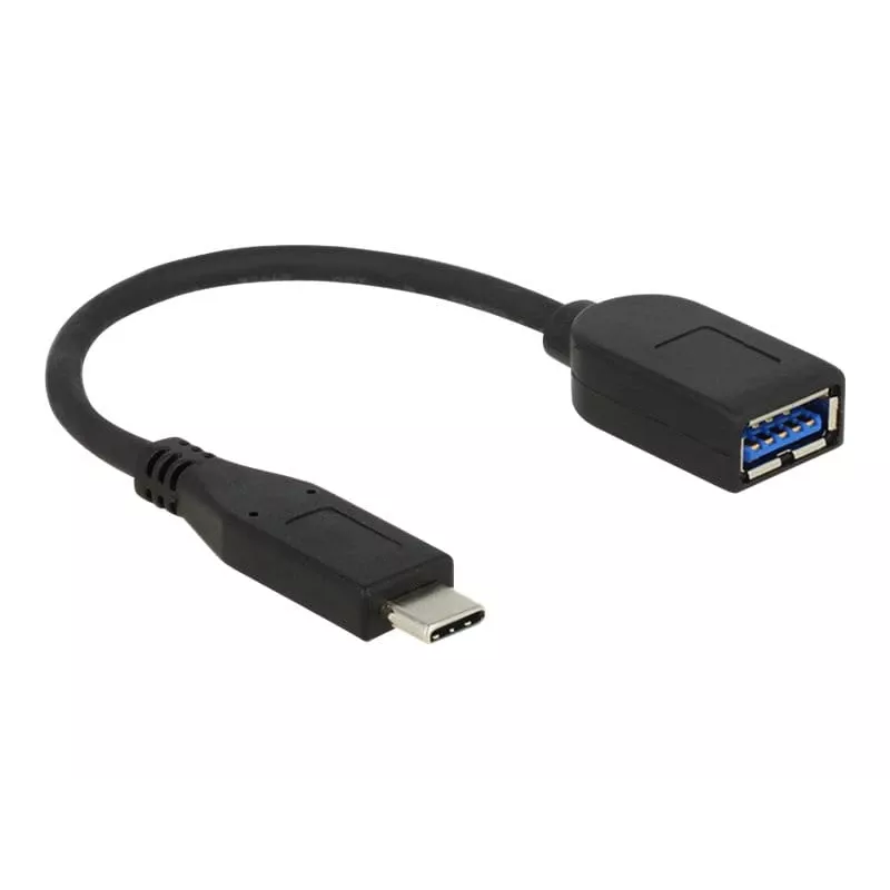 USB-kaabel DeLOCK USB 3.1 Gen 2 USB-C/Typ-A 0,1 m Must