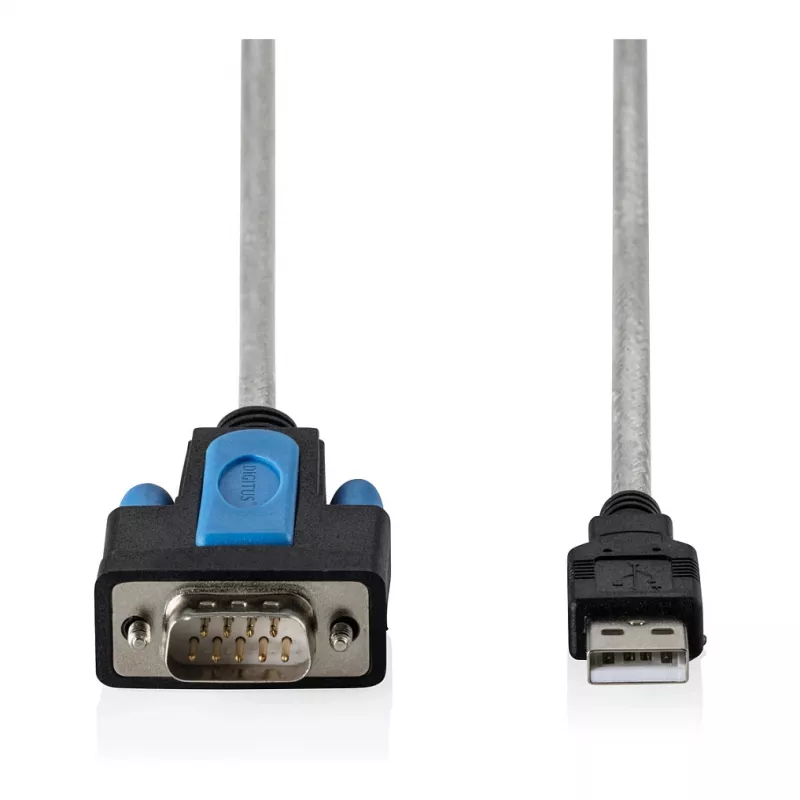 USB 2.0 RS232-le adapterkaabel DIGITUS DA-70170, FTDI kiibistik, 1,8 m, USB Type-A DB9-le
