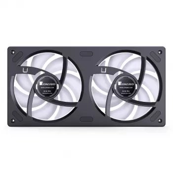 Jonsbo ZB-240BR 120mm vastupidise labaga ARGB PWM 2-tk korpuseventilaatorite komplekt - Must