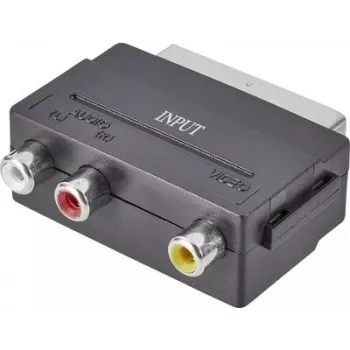 SpeaKa Professional RCA / SCART adapter [3x RCA-pesa - 1x SCART-pistik] must (SP-7869904)