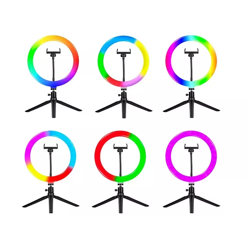 Ringvalgusti RGB 26 cm statiiviga
