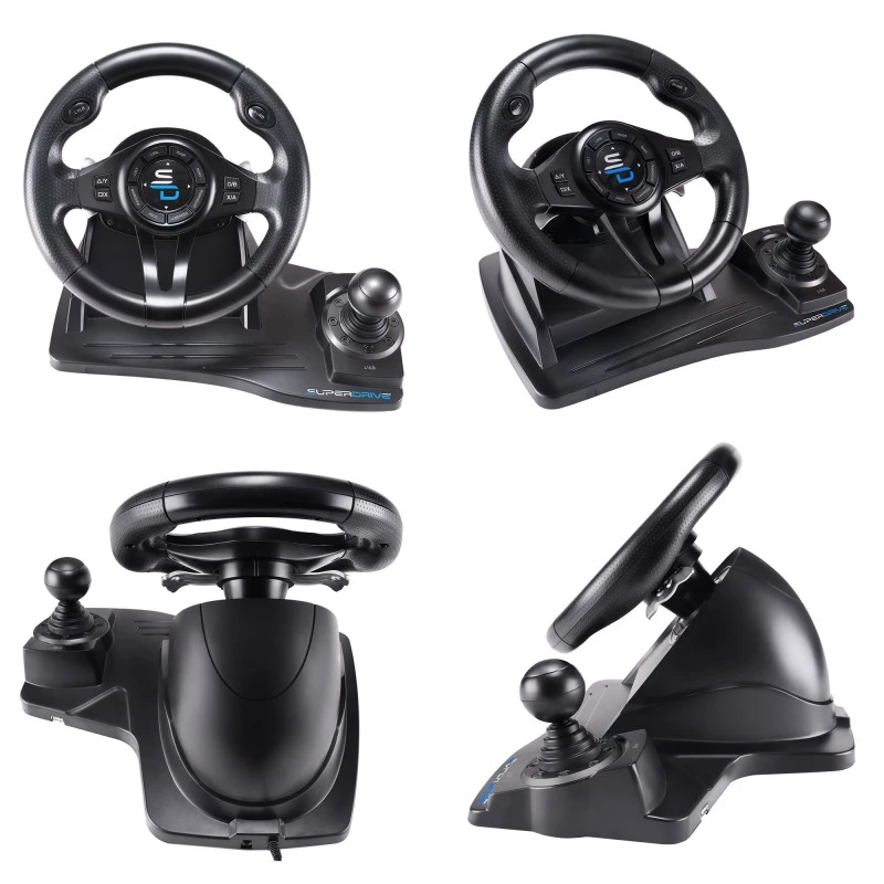 Subsonic SA5596-NG mängukontroller must USB rool pedaalid 270°