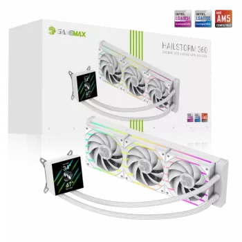 Gamemax | CPU Liquid cooler | HAILSTORM 360 LCD | Valge