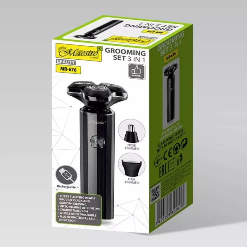 Habemeajamiskomplekt Maestro MR-676 3-in-1 USB-laetav kompaktne disain
