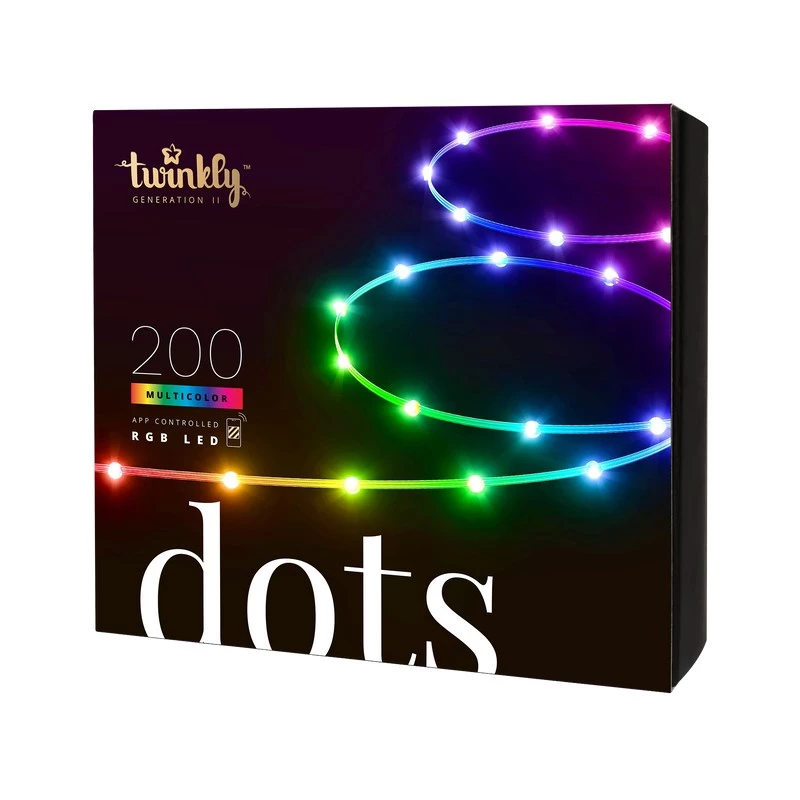 LED vanik Twinkly TWD200STP-TEU mitmevärviline siseriba, 5 cm vahedega, IP20, läbipaistev kaabel