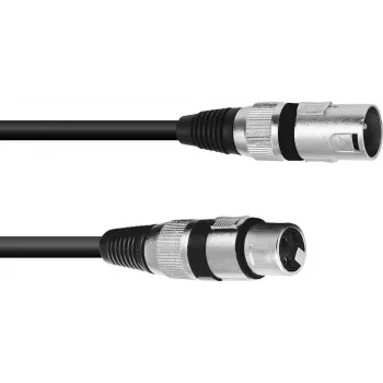 XLR-kaabel Omnitronic 3022075B — 1x XLR-isane 1x XLR-emasele, 0,2 m