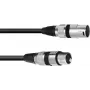 XLR-kaabel Omnitronic 3022075B — 1x XLR-isane 1x XLR-emasele, 0,2 m