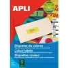 Agipa Colored multipurpose label 100 A4 70 x 31 kollane