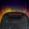 Kaasaskantav kõlar MANTA ATTIS SPK0802 120W, Bluetooth, juhtmega sisend, taaslaetav, FM, LED-tuled