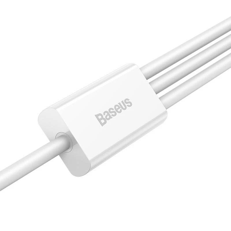USB-kaabel Baseus SUP0003529 — USB 3.2 Gen 1 (3.1 Gen 1), 1 m, USB-A kuni USB-C / Micro USB-A / Lightning, valge
