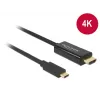 Videokaabliadapter DeLOCK 85259 USB USB-C HDMI-le 2m Must