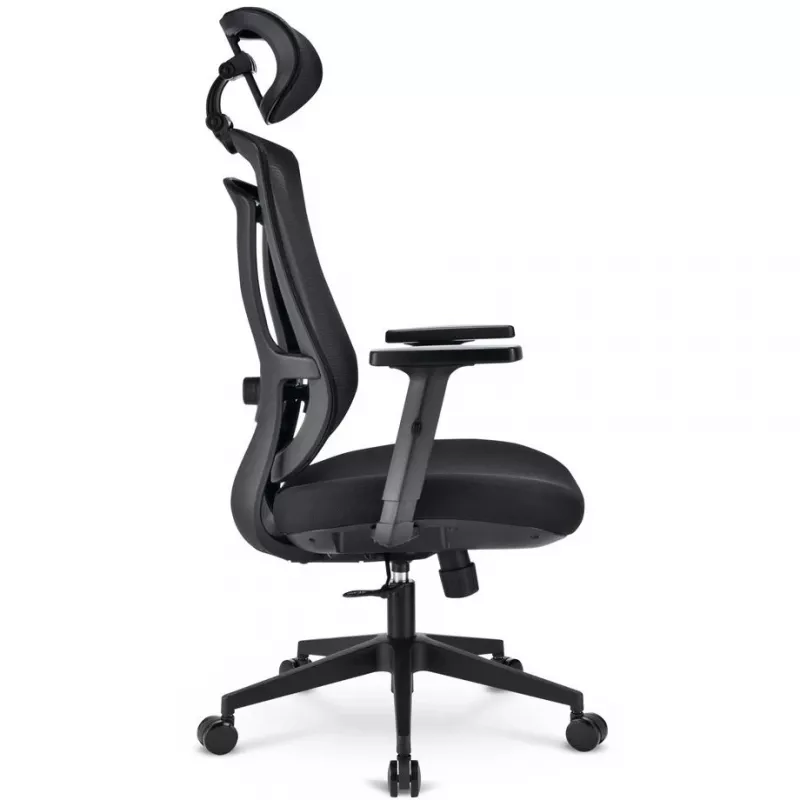 Kontoritool Sharkoon OfficePal C10 — must, ergonoomiline disain, reguleeritav kõrgus