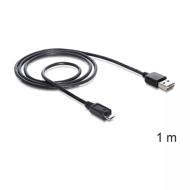 USB-kaabel DeLOCK EASY-USB 2.0-A USB 2.0 micro-B 1m
