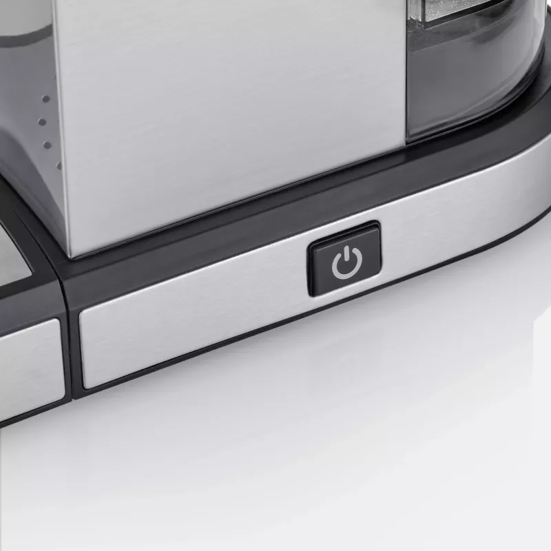 Espressomasin SEVERIN Newspresa KA 5997 — poolautomaatne, 1 L veepaak, 1350 W, kohviveski, must/harjatud teras/kroom
