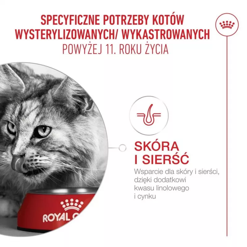 Kuiv kassitoit Royal Canin FHN Ageing Sterilised 11+ linnuliha 4 kg, 30% valku, 12,5% rasva