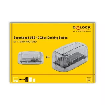 HDD/SSD korpus DeLOCK 64089 Läbipaistev 2.5/3.5 tolli
