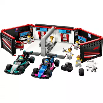 LEGO CITY 60444 F1 Garaaž ning Mercedes-AMG ja Alpine autod