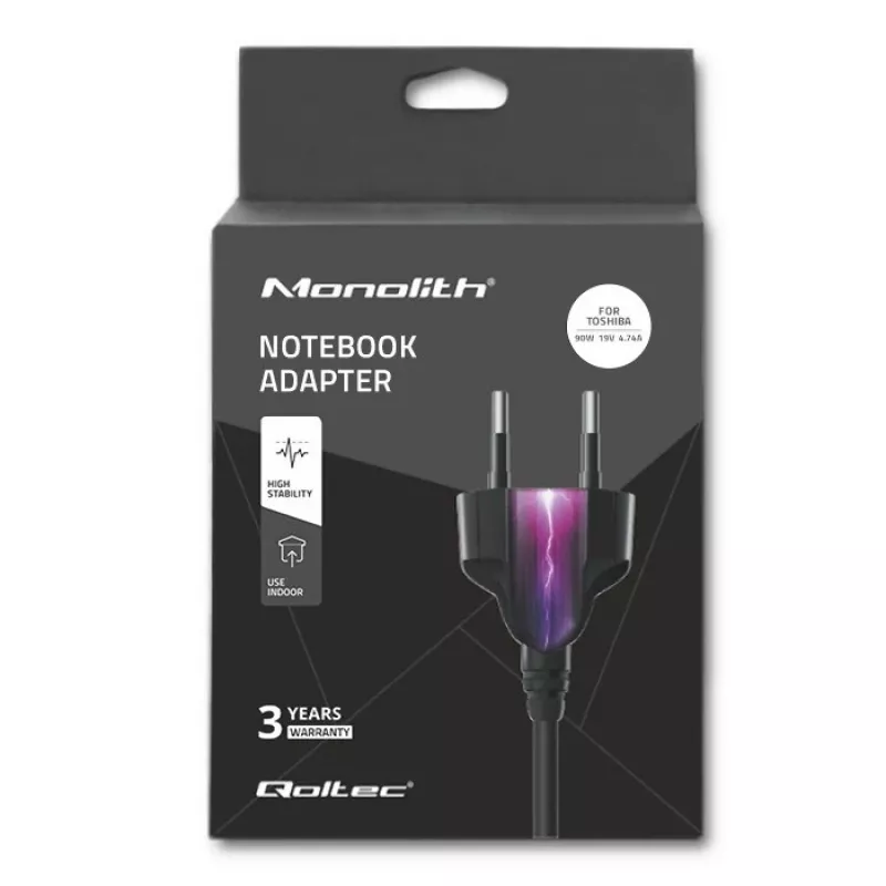 Qoltec 50090.90W toiteadapter/muundur Siseruumides Must