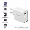Qoltec 51718 Laadija | 45W | 5-20V | 2,4-3A | USB tüüp C PD | USB | Valge
