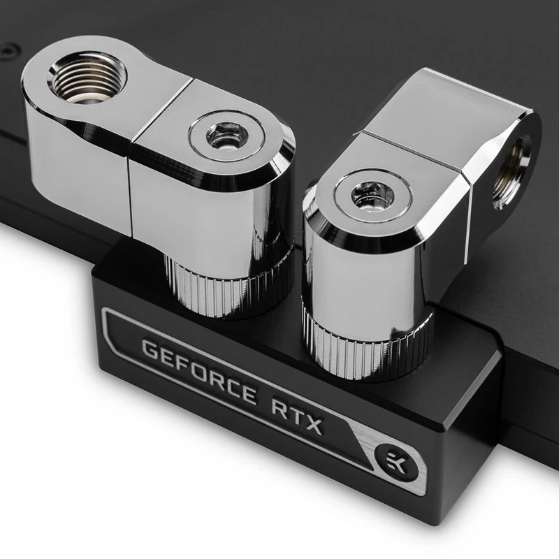 Liitmik EK Water Blocks Messing Nikkel Hõbedane 33mm