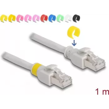võrgukaabel DeLOCK RJ45 Cat.6A S/FTP 1m hall