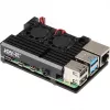 JOY-IT RPI CASE ALU07F - korpus Raspberry Pi 4, Alu, ventilaator, must (RB-ALUCASEP4+07FAN)
