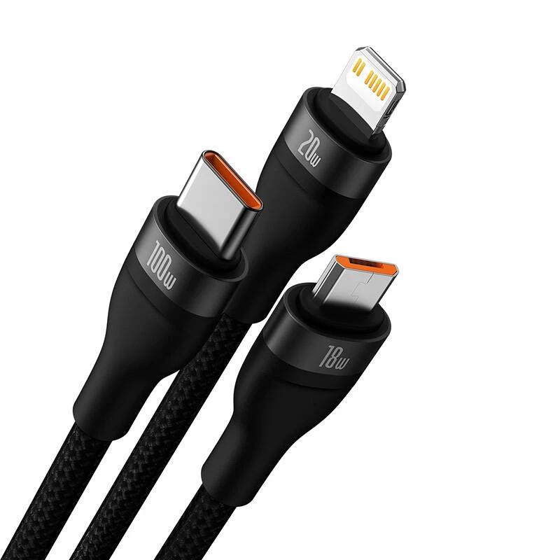 USB-kaabel Baseus CASS030101 1,2 m USB A/USB C USB C/Micro-USB B/Lightning must