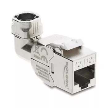RJ45 Keystone moodulpistik Cat.6A tööriistavaba 90° DELOCK 90800
