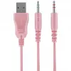 Deltaco GAM-030-P kõrvaklapid ja peakomplekt juhtmega peapaelaga mängimiseks USB Type-A roosa (GAM-030-P)