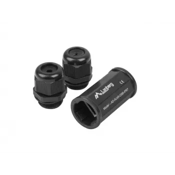 Kaabli soovahetaja RJ-45 Lanberg AD-RJ45-OS6-IP67 Must