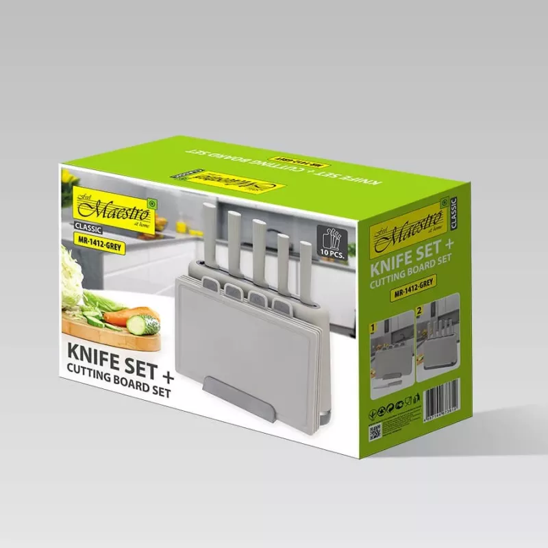 Maestro MR-1412-GREY noaset koos alusega ja lõikelaudade komplekt, hall