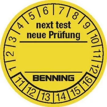 Benning kontrollsildid 300 tk seadmetestrile 756212 (Ø) 30 mm Järgmine kontroll (756212)