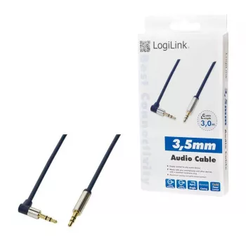 LOGILINK CA11300 LOGILINK - kaabel audio 3,5 m/m 90 3m Blue