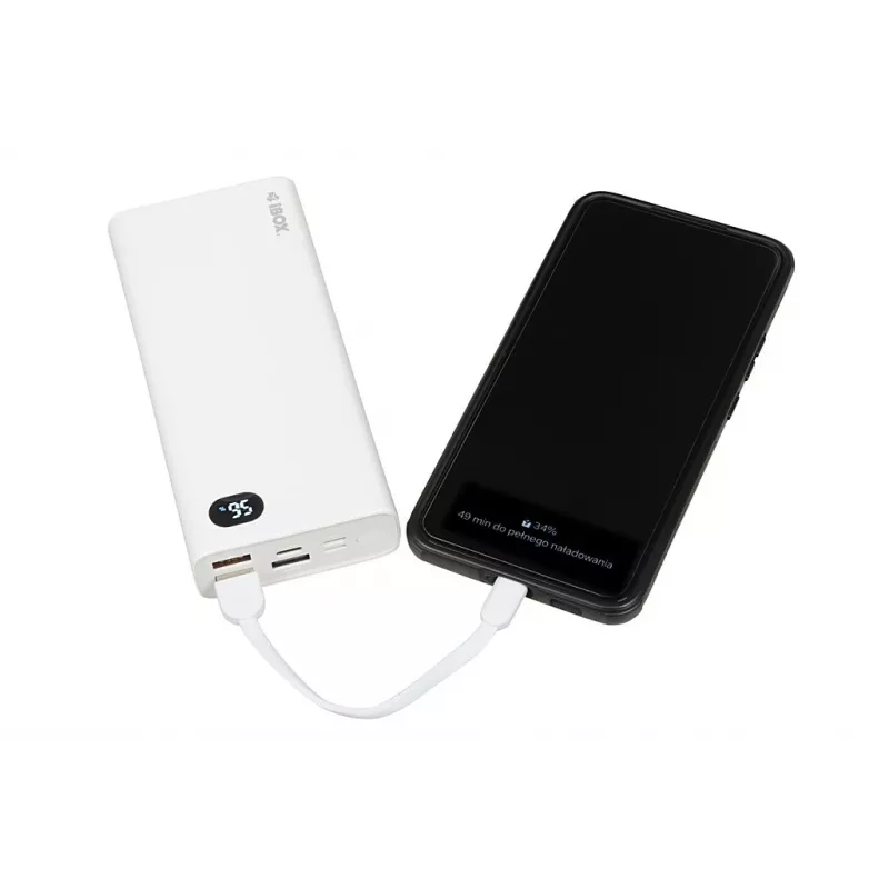 Power Bank iBOX PB20 20000 mAh on Ibox toode meie Power Banks valikust. Esiletõstetud omadused hõlmavad valget viimistlust, plastikust materjali ja sisemist tüüpi.