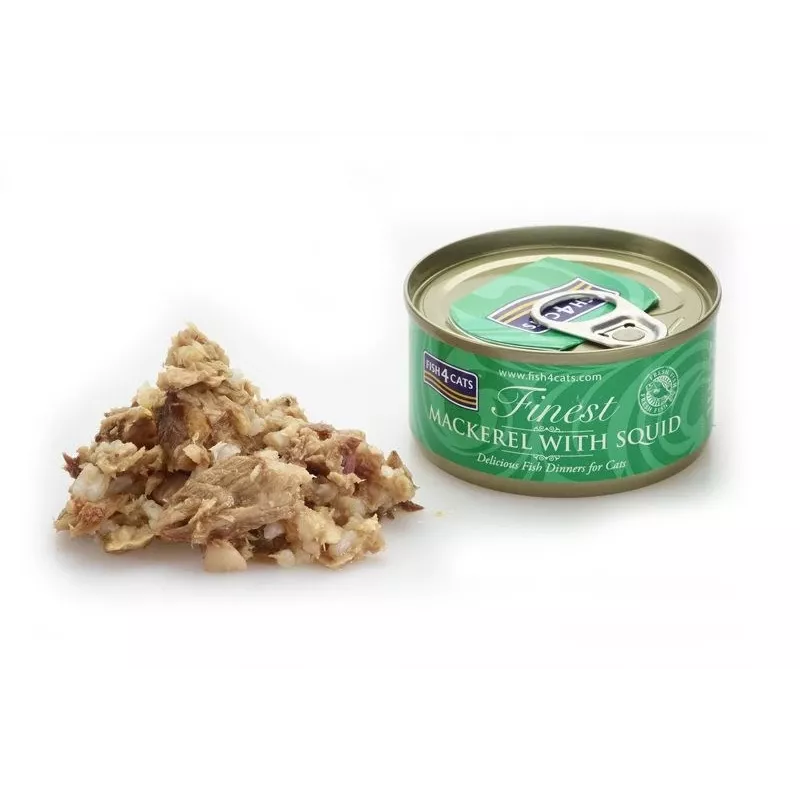 FISH4CATS Makrell kalmaariga - märg kassitoit - 70 g