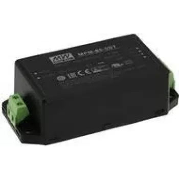 Toiteadapter mean well MPM-65-5ST 65 W siseruumides kasutatav 80–264 V must, 2xMOPP, EN/UL 60601