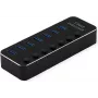 ROLINE USB3.2 Gen1 jaotur, 7x A, pordid individuaalselt lülitatavad (14.02.5057)