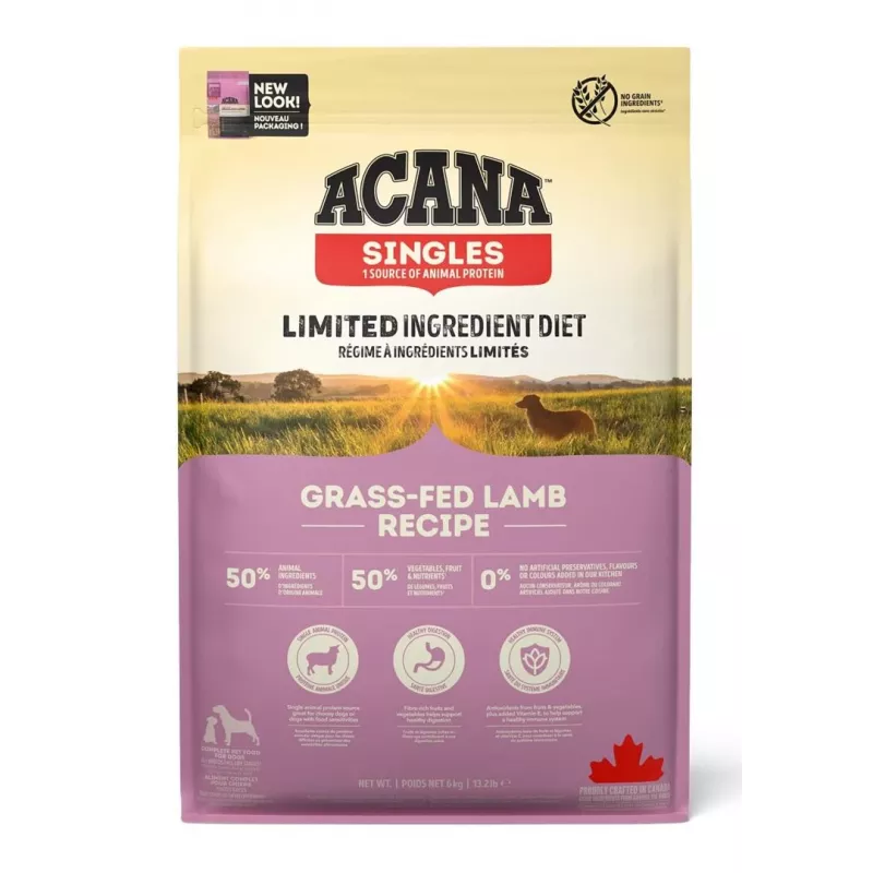 ACANA Singles Grass-Fed Lamb - kuiv koeratoit - 6kg