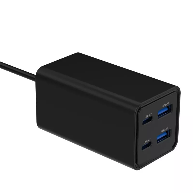 Gembird TA-UC-2A2C-PD65-01-BK mobiilseadme laadija Sülearvuti, Nutitelefon Must AC Kiirlaadimine Siseruumides