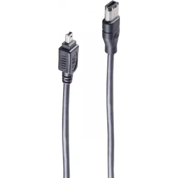 shiverpeaks ®-BASIC-S--FireWire-ühenduskaabel, IEEE 1394B kaabel, 9-kontaktiline pistik 1394A 4-kontaktilisele pistikule, 1,8 m (BS77212)
