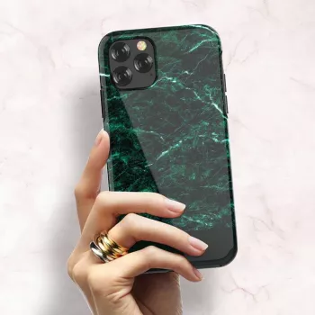 Devia Marble seeria kaitsev telefoniümbris iPhone 11 Pro Maxile — roheline, õhuke istuvus, kõva kest