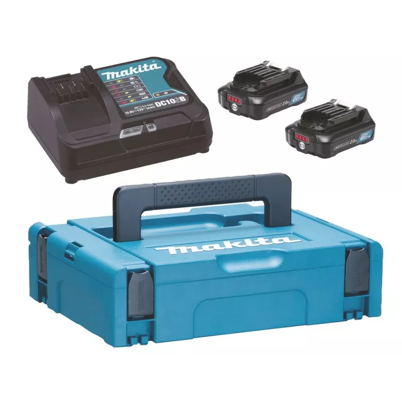 MAKITA TOITEPLAADI KOMPLEKT 12V 2x2,0Ah (BL1021Bx2+DC10SB) MAKPAC