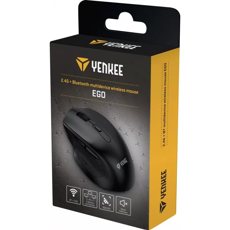 Juhtmevaba hiir YMS 2050BK EGO Optic 1600DPI DUAL WL+B