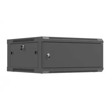 Seinale paigaldatav 19-tolline võrgukapp LANBERG 4U 600×600 mm, must