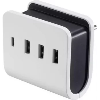 VOLTCRAFT VC-11374055 USB-laadija pistikupesa Väljundvool (max) 4,8 A 4 x USB, USB-C™ pistikupesa (VC-11374055)
